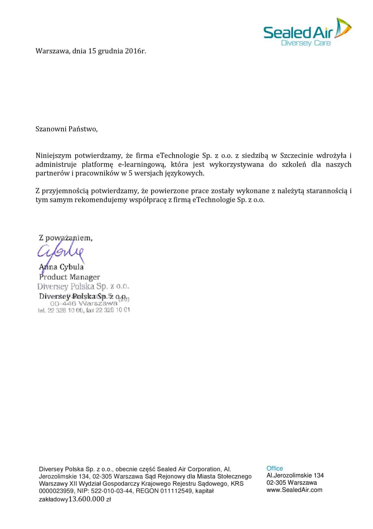 Referencje Sealed Air